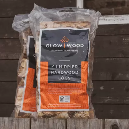 Glow Wood Kiln Dried Hardwood Logs – 7kg