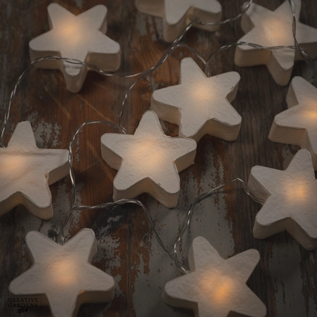 10 Paper Star String Lights - Warm White - image 3