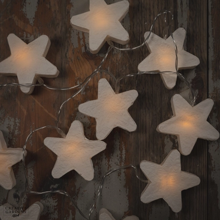 10 Paper Star String Lights - Warm White - image 4
