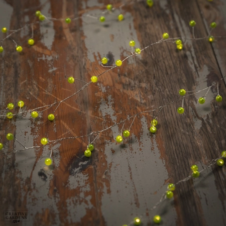 100 Green Snowberry LED Cluster Wire Garland - image 2