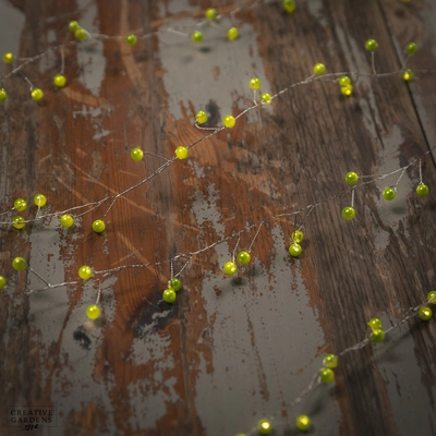 100 Green Snowberry LED Cluster Wire Garland - image 2