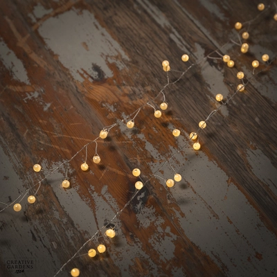 100 Pearl LED Snow Berry Cluster Lights - Warm White - image 2