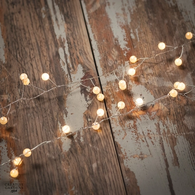 100 Pearl LED Snow Berry Cluster Lights - Warm White - image 3