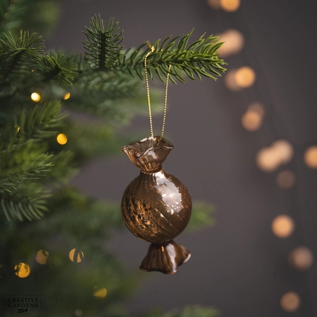 10Cm Brown Glass Round Sweet Wrapper