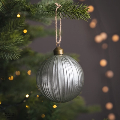 10Cm Light Green Glass Ball-Thin Line