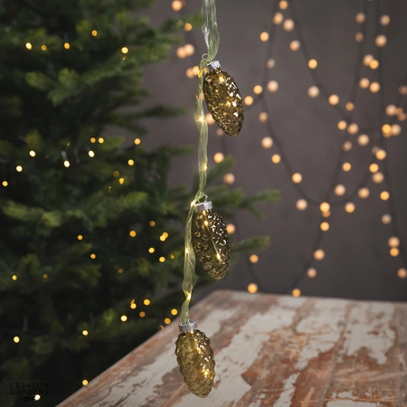 15 LED Pinecone Stringlights - image 1
