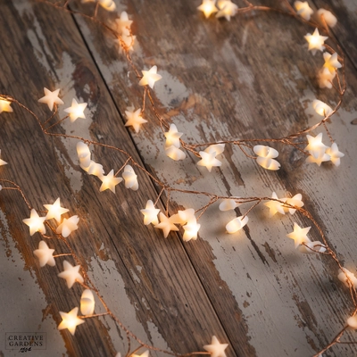 180 Frosted Micro Star Lights - Warm White