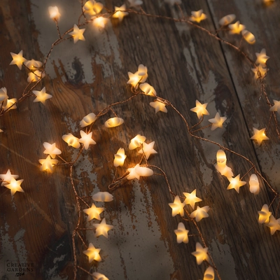 180 Frosted Micro Star Lights - Warm White - image 2