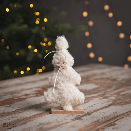 23cm Boucle Christmas Tree with stand - image 1