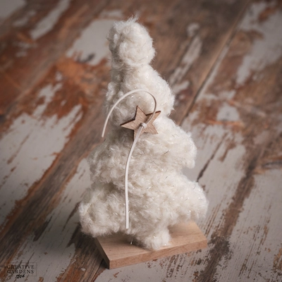 23cm Boucle Christmas Tree with stand - image 2