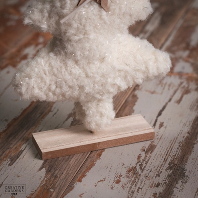 23cm Boucle Christmas Tree with stand - image 3