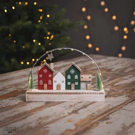 25cm LED Christmas Houses - image 1