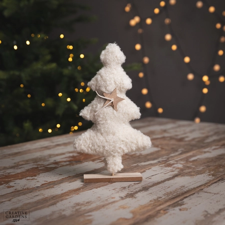 28.5cm Boucle Christmas Tree with stand - image 1