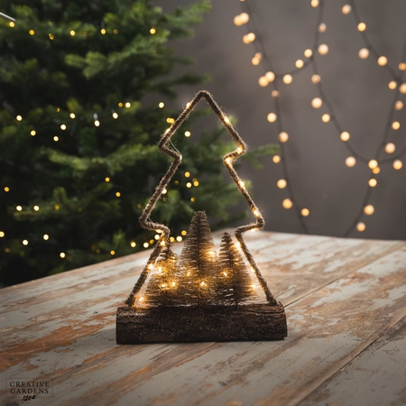 30 Micro LED Jute Tree Frame Light - Warm White - image 2