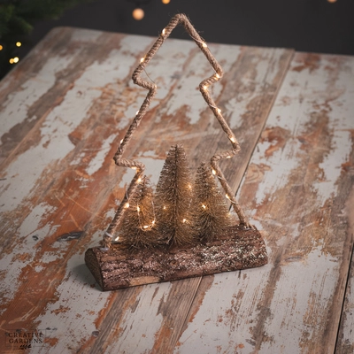 30 Micro LED Jute Tree Frame Light - Warm White - image 5