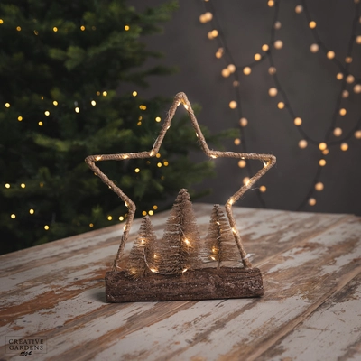 30 Micro LED Star Frame Light - Warm White