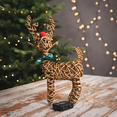 37cm Big Nose Reindeer - Warm White