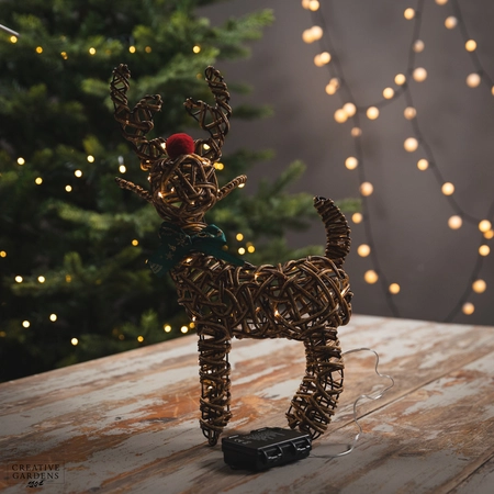 37cm Big Nose Reindeer - Warm White - image 2