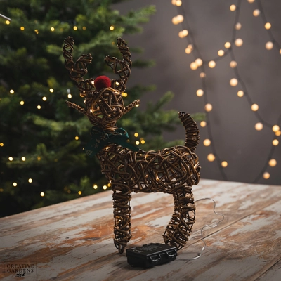 37cm Big Nose Reindeer - Warm White - image 2