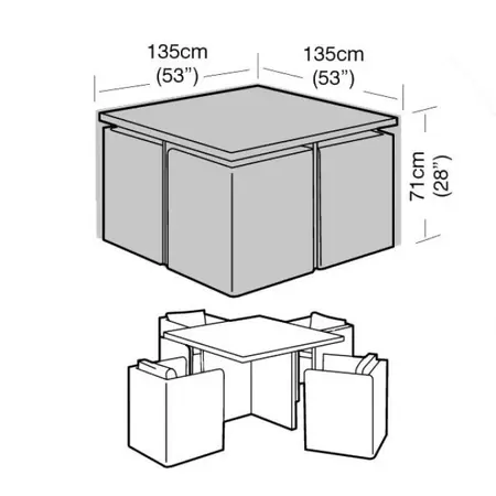 Garland 4 Seat Cube Set Cover - Black - image 1