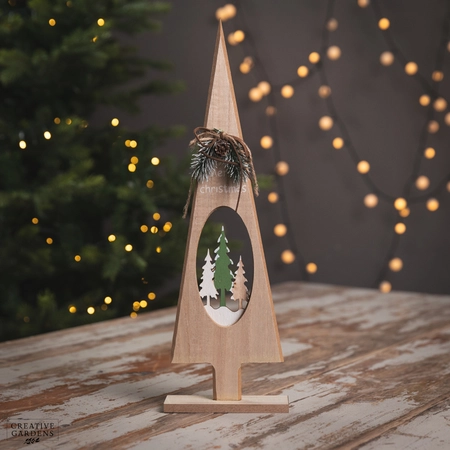 40Cm Wooden Tree With Tree Inside - image 1