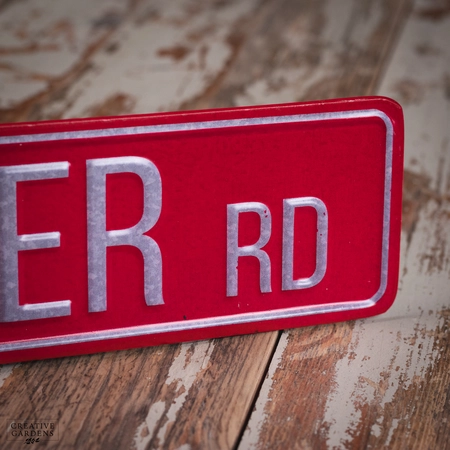 43Cm Red Metal Reindeer Road Sign - image 2