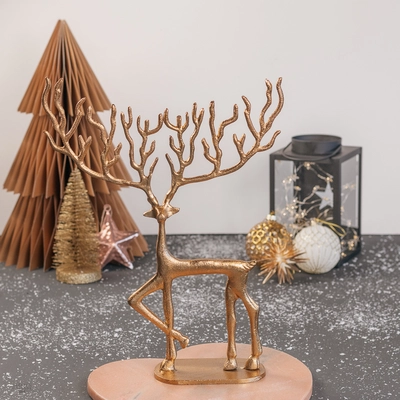 47cm Gold Stag Ornament - image 1