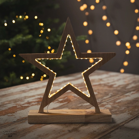 57 Micro LED Wooden Star Frame - image 2