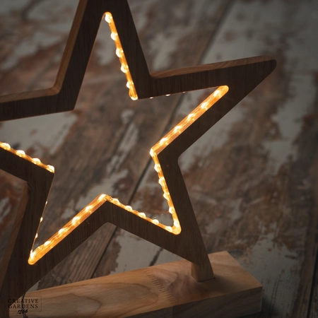 57 Micro LED Wooden Star Frame - image 4