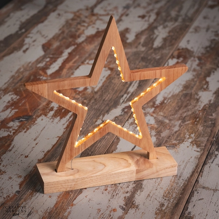 57 Micro LED Wooden Star Frame - image 5