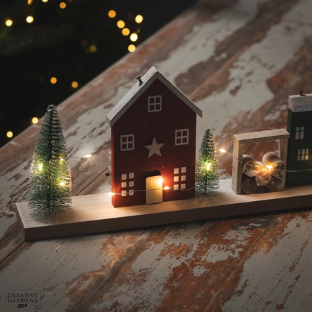 60cm LED Christmas House & Tree Decoration - image 3