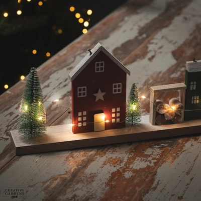 60cm LED Christmas House & Tree Decoration - image 3