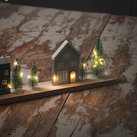 60cm LED Christmas House & Tree Decoration - image 4