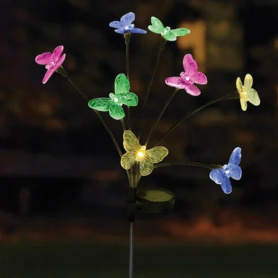8 Stem FlutterLights Multi Coloured Stake Light
