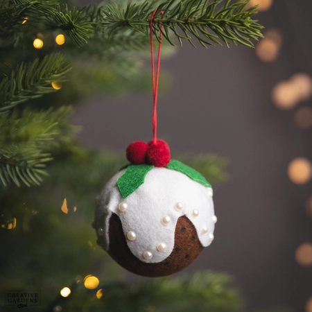8Cm Christmas Pudding Decoration