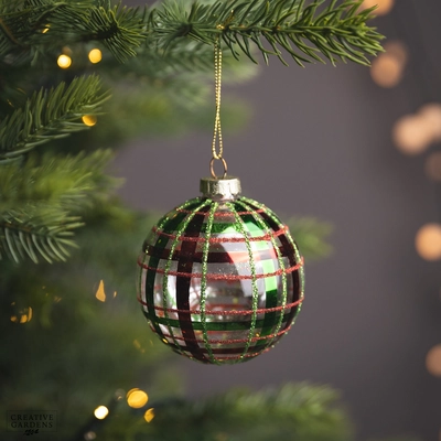 8Cm Traditional Tartan Ball