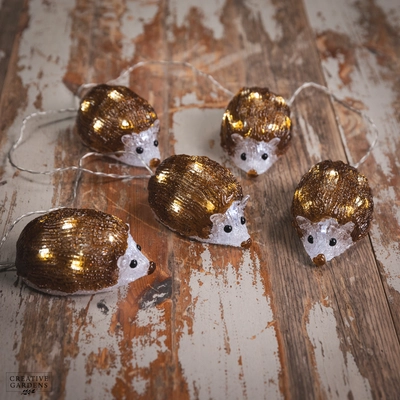 Acrylic LED Hedgehog String Lights 5pk