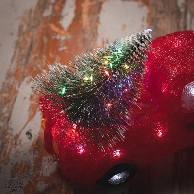 Acrylic LED Red Truck with Tree - image 5