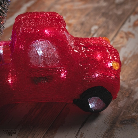 Acrylic LED Red Truck with Tree - image 6