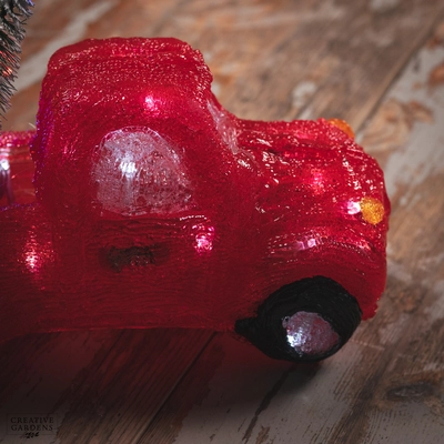 Acrylic LED Red Truck with Tree - image 6