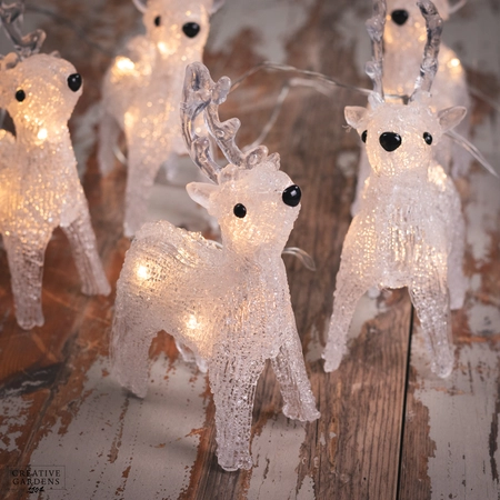 Acrylic LED Reindeer String Lights 5pk - image 3