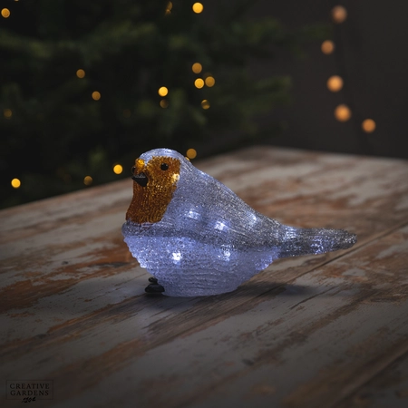 Acrylic LED Robin 14cm - image 2