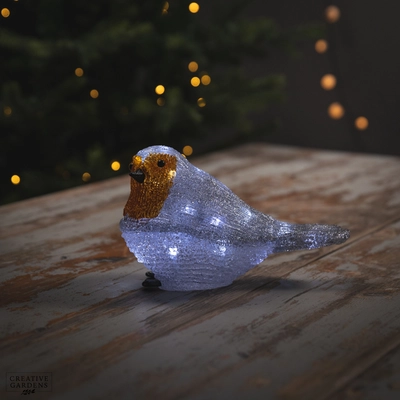 Acrylic LED Robin 14cm - image 2