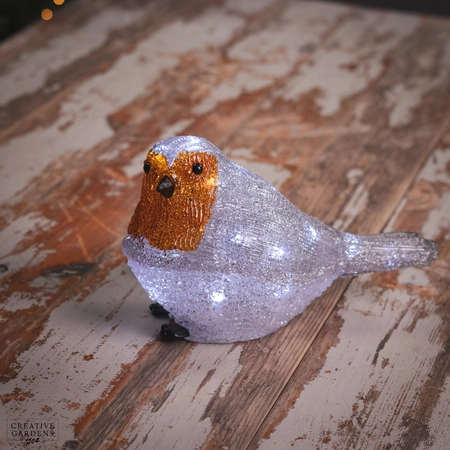 Acrylic LED Robin 14cm - image 4