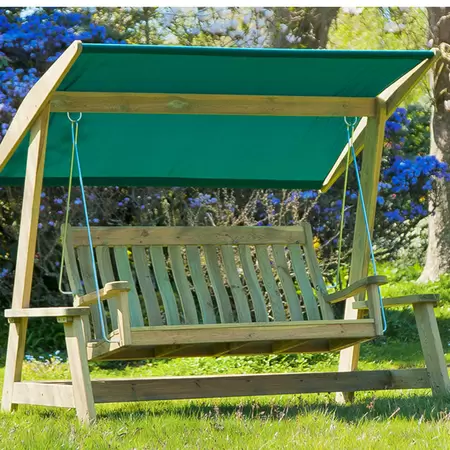 Alexander Rose Farmers Pine Swing Seat with Ecru Canopy - image 2