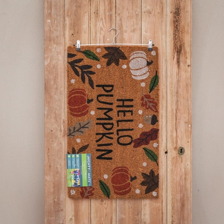 Autumn Hello Pumpkin Coir Mat