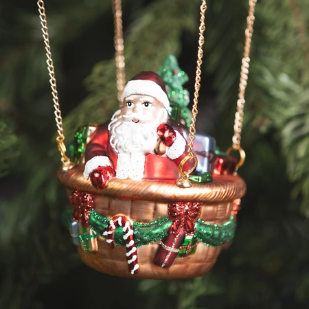 Balloon Glass with Hanging Santa - image 2