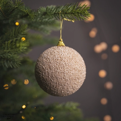 Bauble Foam Glitter Beads Pearl