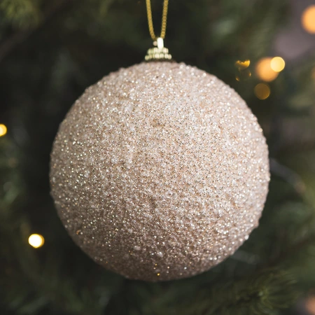 Bauble Foam Glitter Beads - Pearl