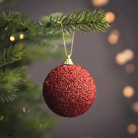 Bauble Glitter with White Dots